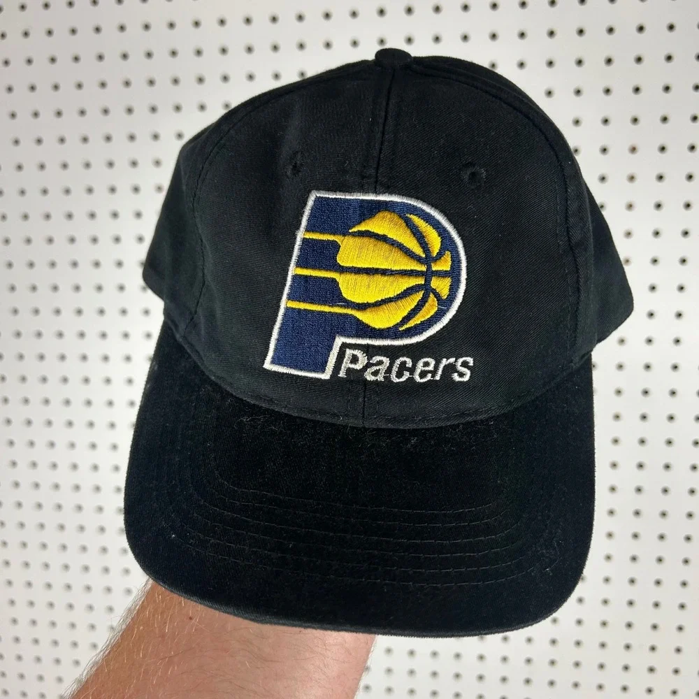 Indiana Pacers NBA Hat Sports Specialties Strapback Cap Black 90s Black One Size